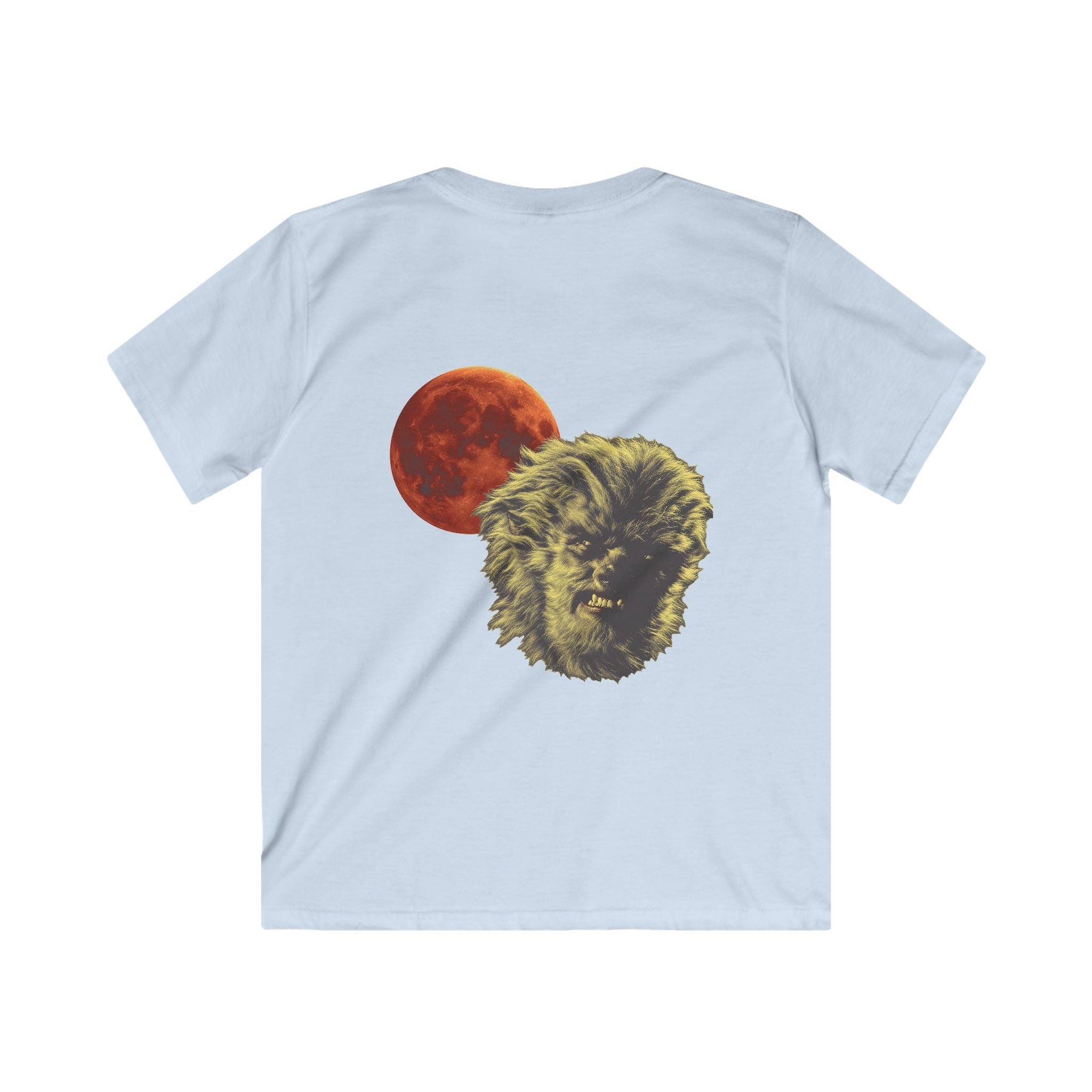 Halloween - Midnight Moon and Werewolf - Kids Softstyle Tee