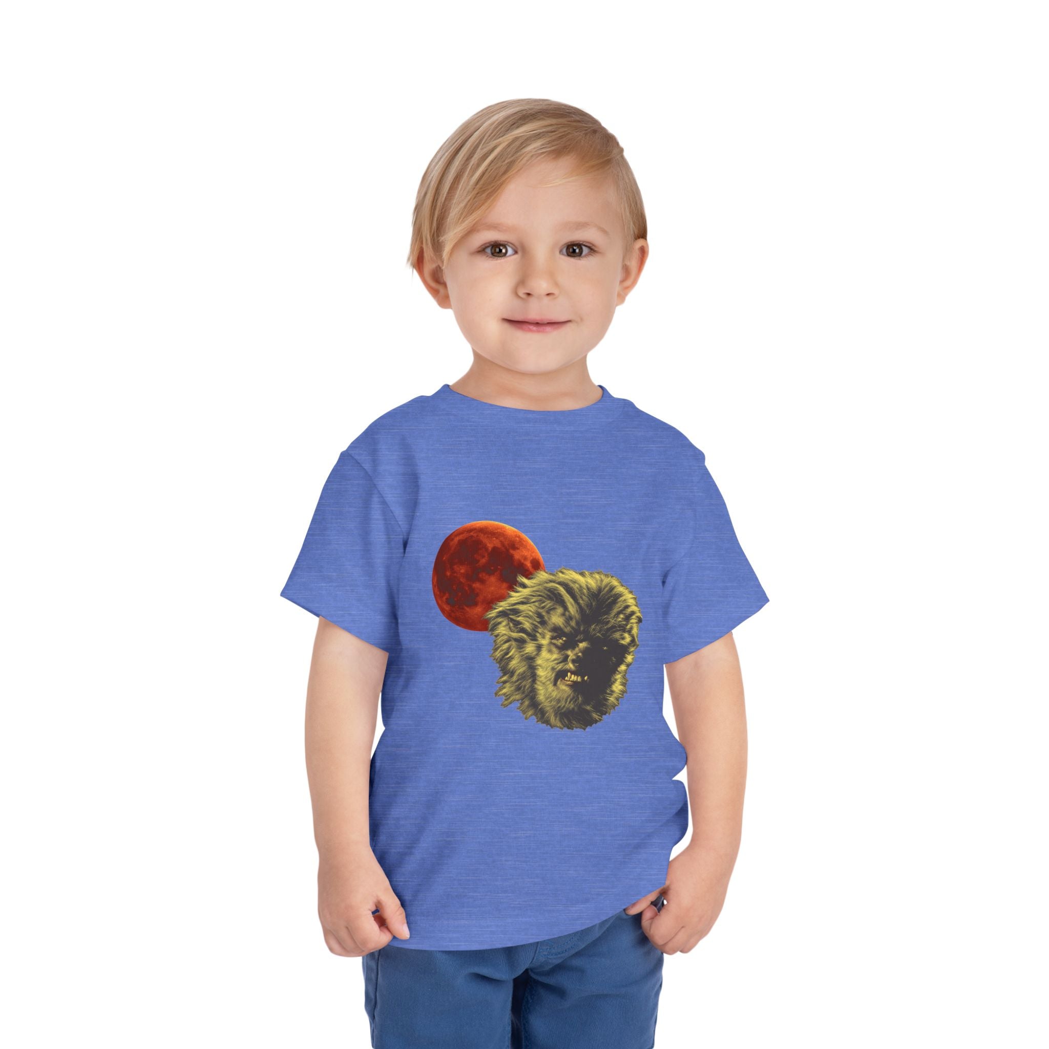 Halloween - Blood Moon and Werewolf - Toddler Short Sleeve Tee