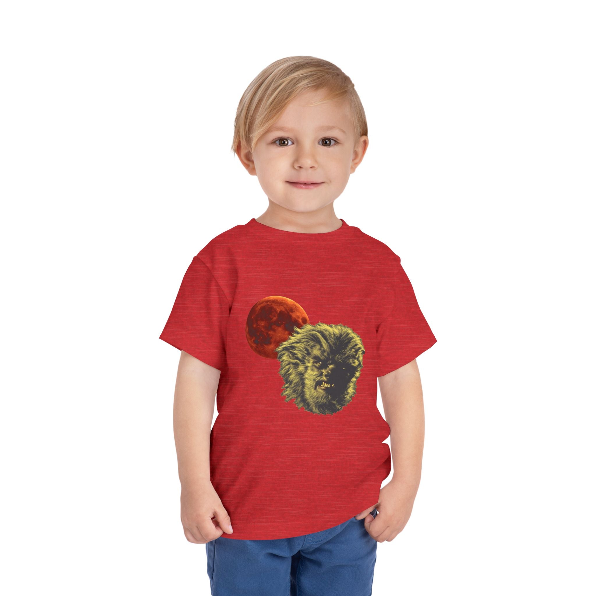 Halloween - Blood Moon and Werewolf - Toddler Short Sleeve Tee