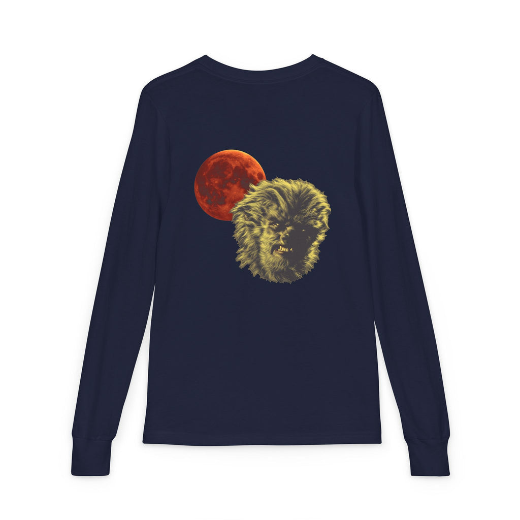 Halloween - Blood Moon and Werewolf - Youth Jersey Long Sleeve Tee