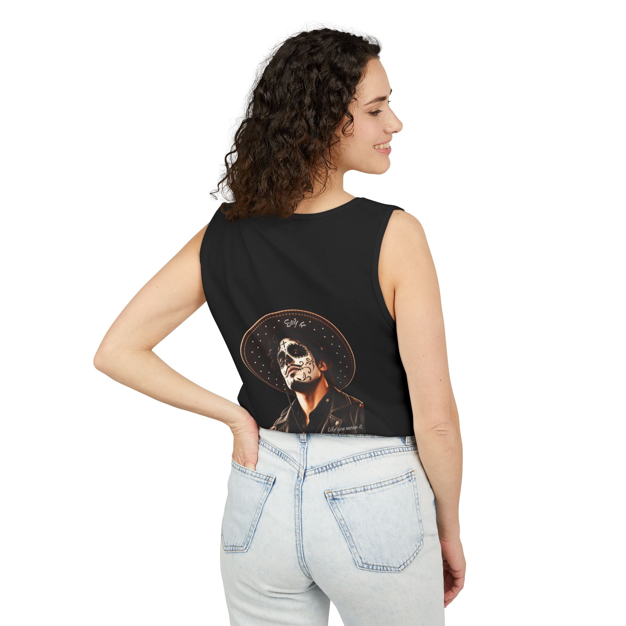 Halloween - Día de los Muertos -Unisex Garment-Dyed Tank Top