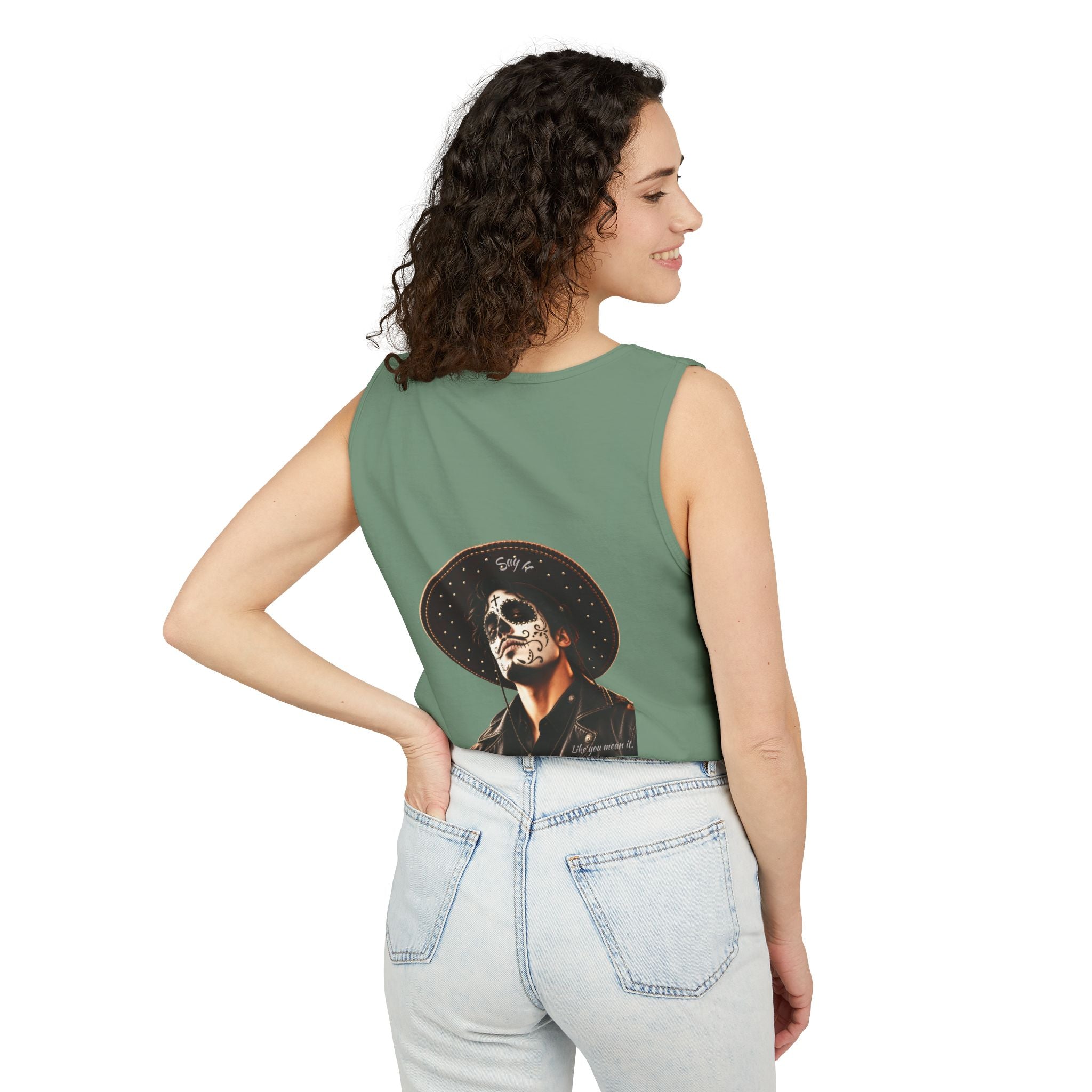 Halloween - Día de los Muertos -Unisex Garment-Dyed Tank Top