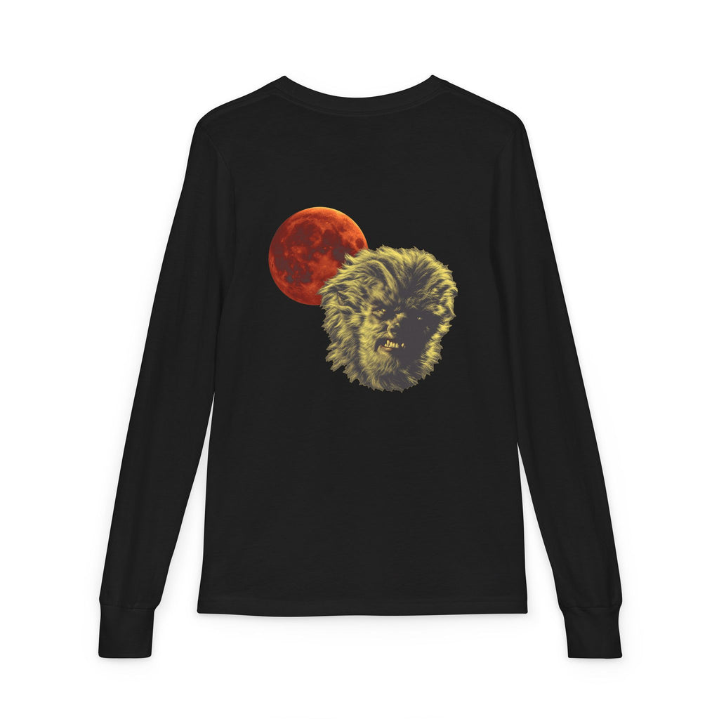 Halloween - Blood Moon and Werewolf - Youth Jersey Long Sleeve Tee