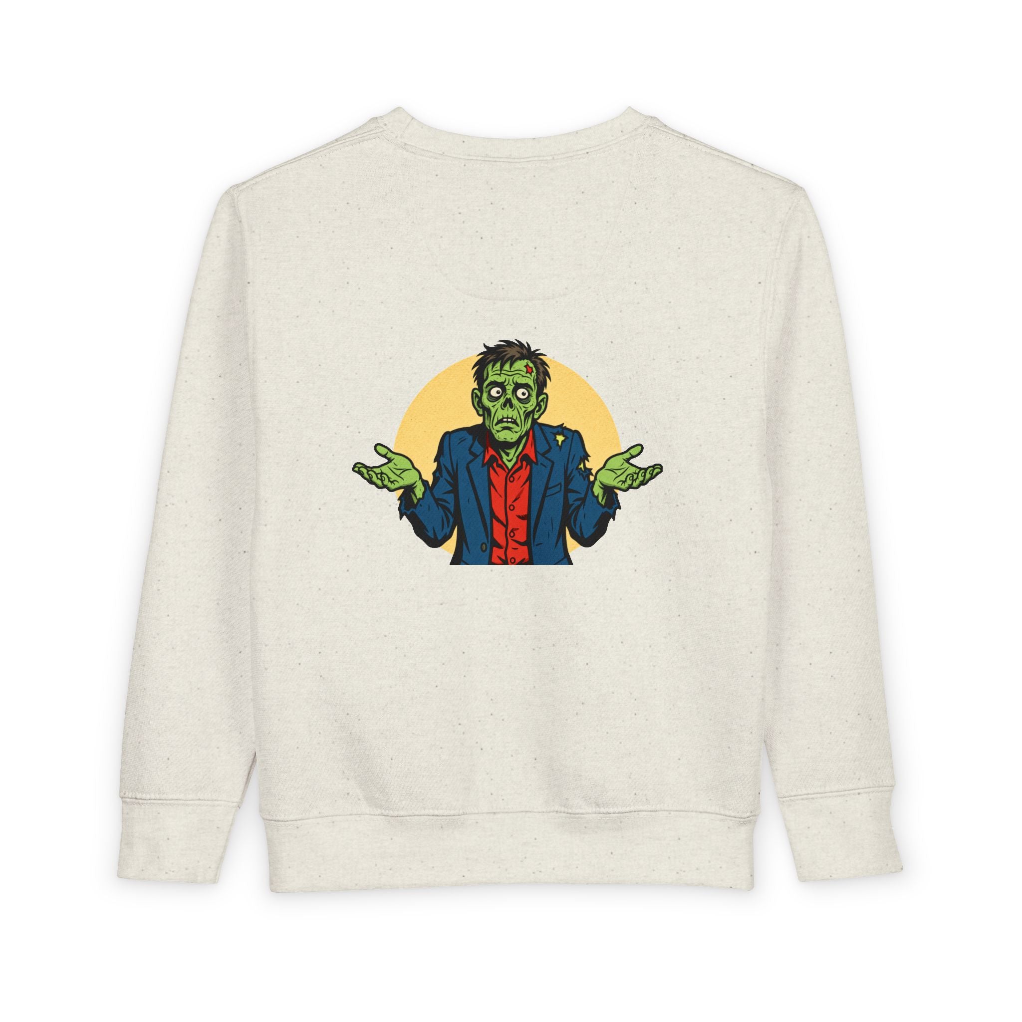 Halloween - Zombie Troubles - Kids Sweatshirt — Cute Shrugging Zombie Toddler Pullover