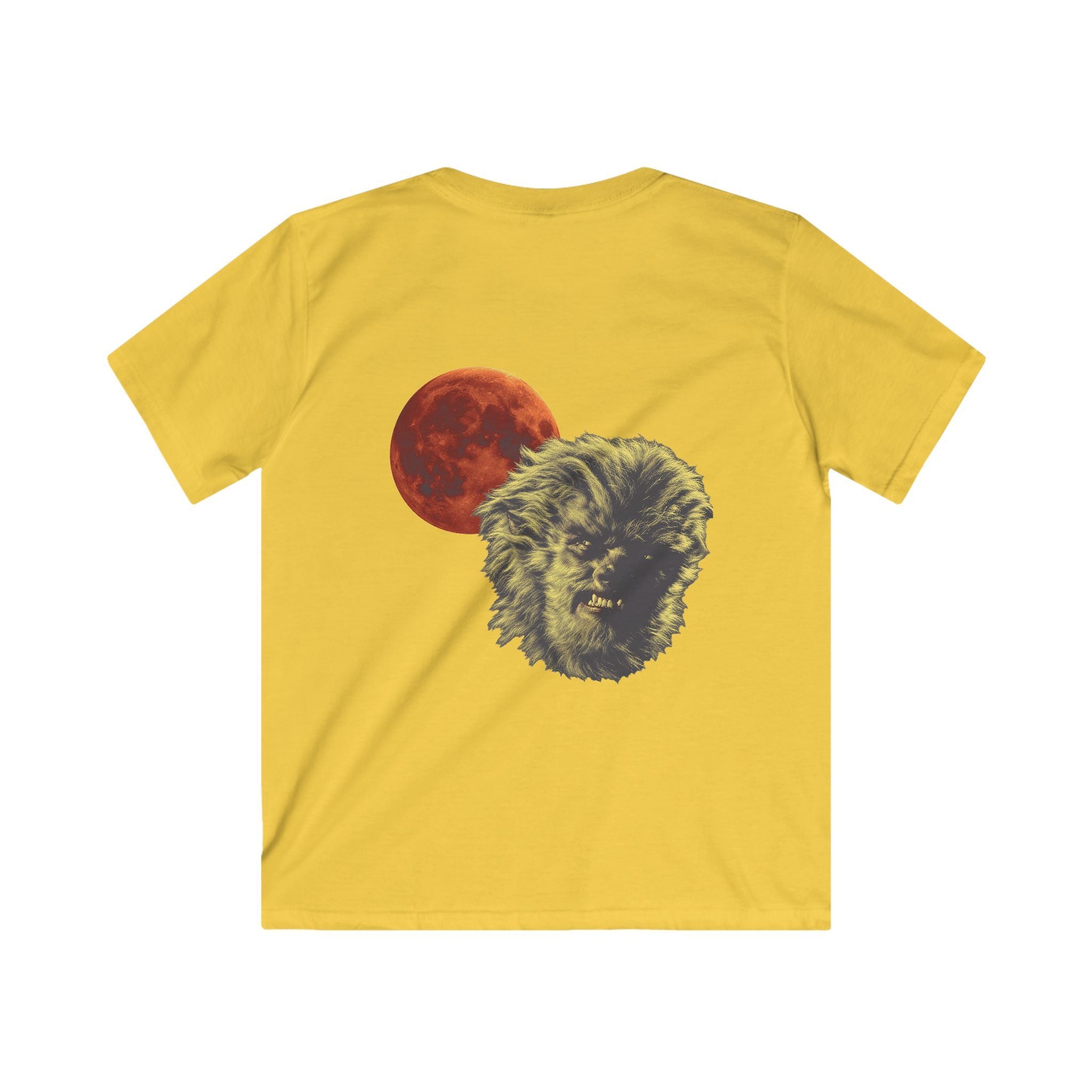 Halloween - Midnight Moon and Werewolf - Kids Softstyle Tee