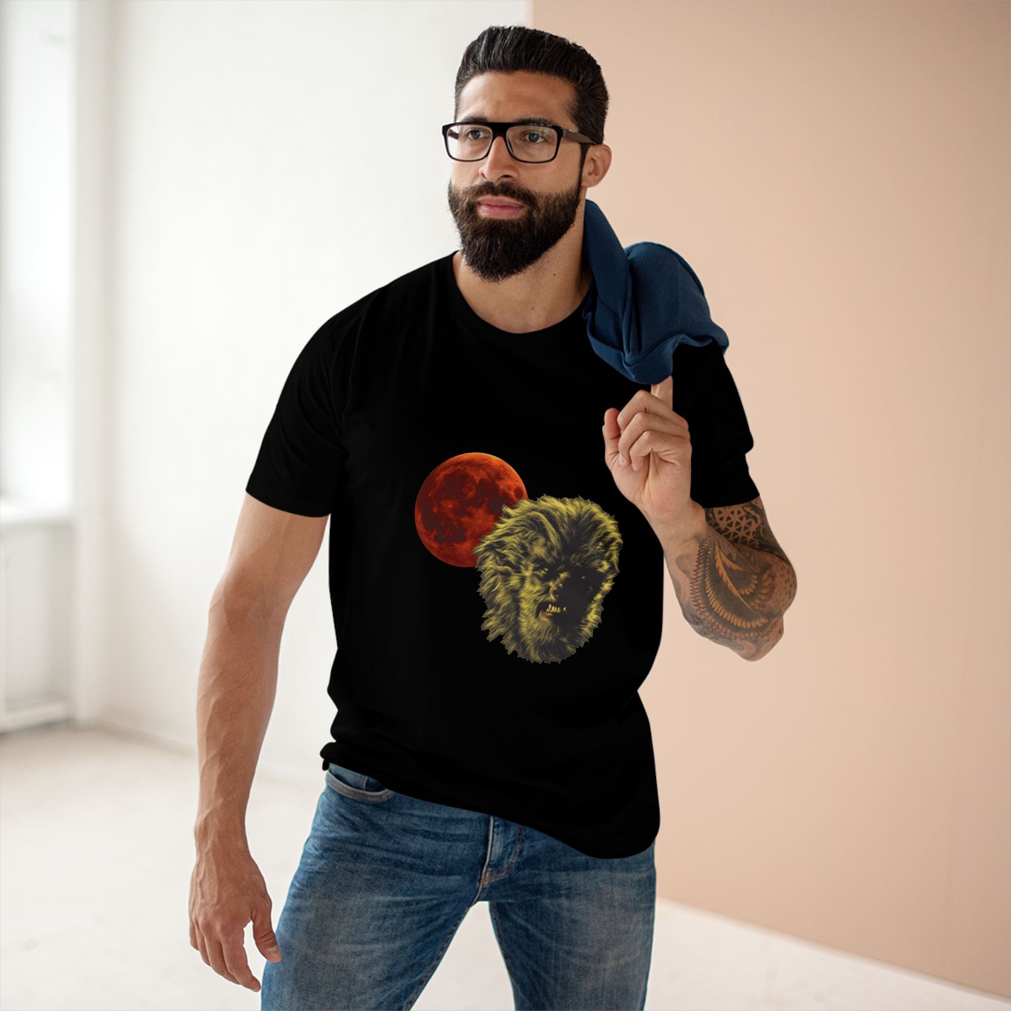 Halloween - Midnight Moon and Werewolf - Adult Staple Tee