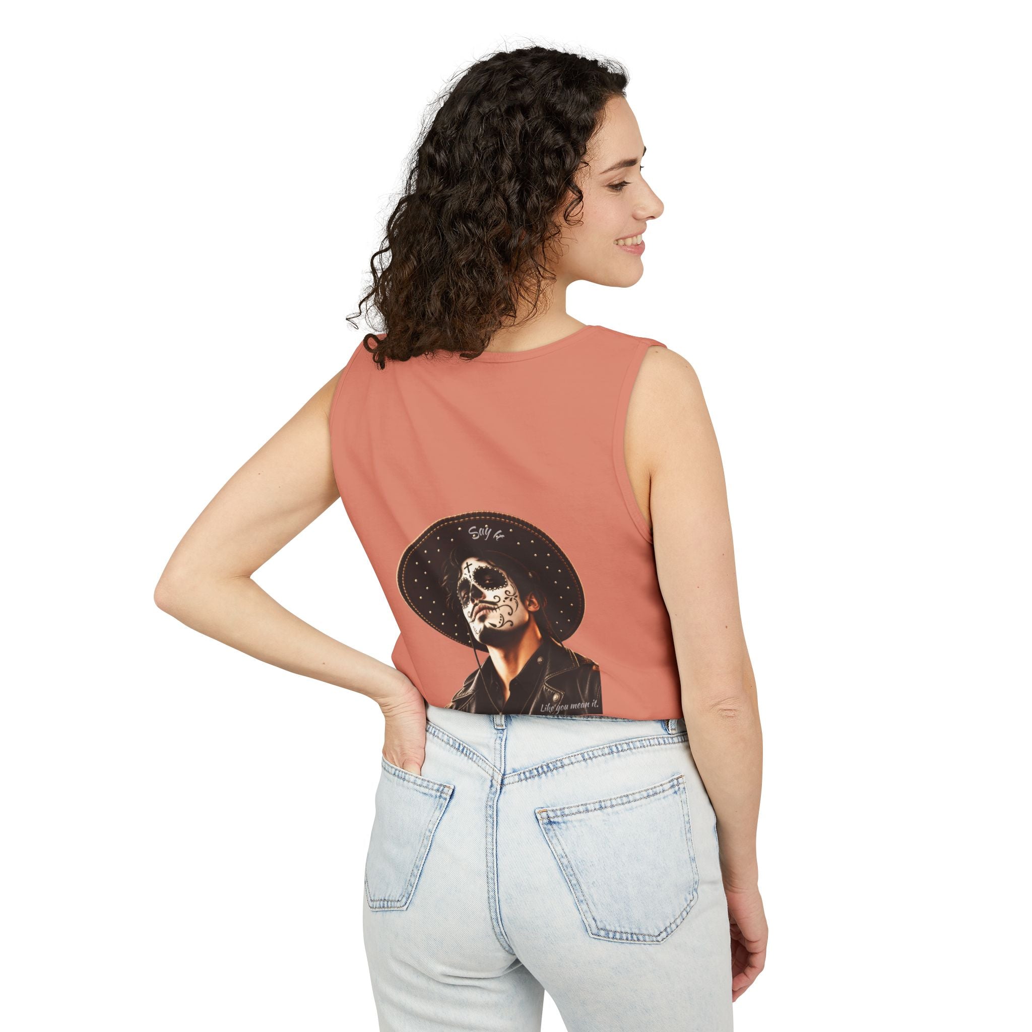 Halloween - Día de los Muertos -Unisex Garment-Dyed Tank Top