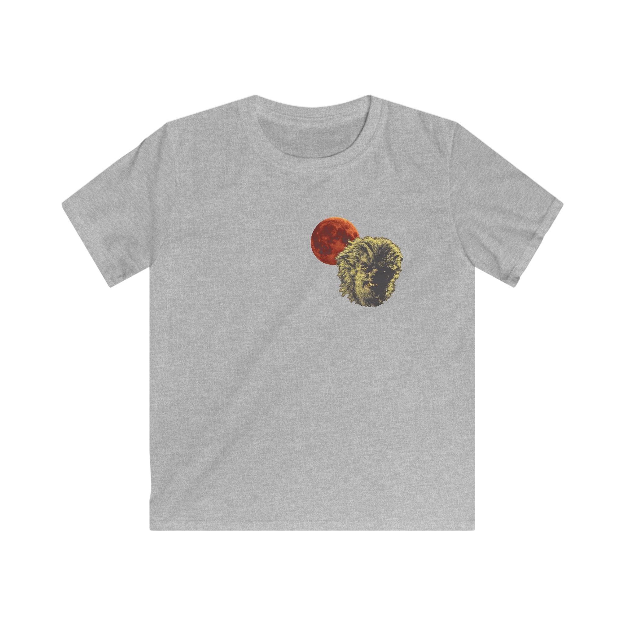 Halloween - Midnight Moon and Werewolf - Kids Softstyle Tee