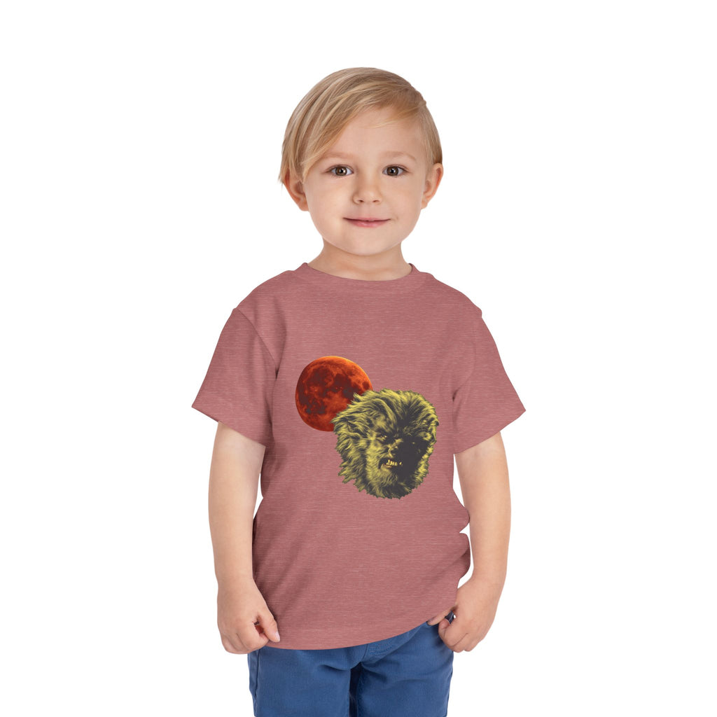 Halloween - Blood Moon and Werewolf - Toddler Short Sleeve Tee