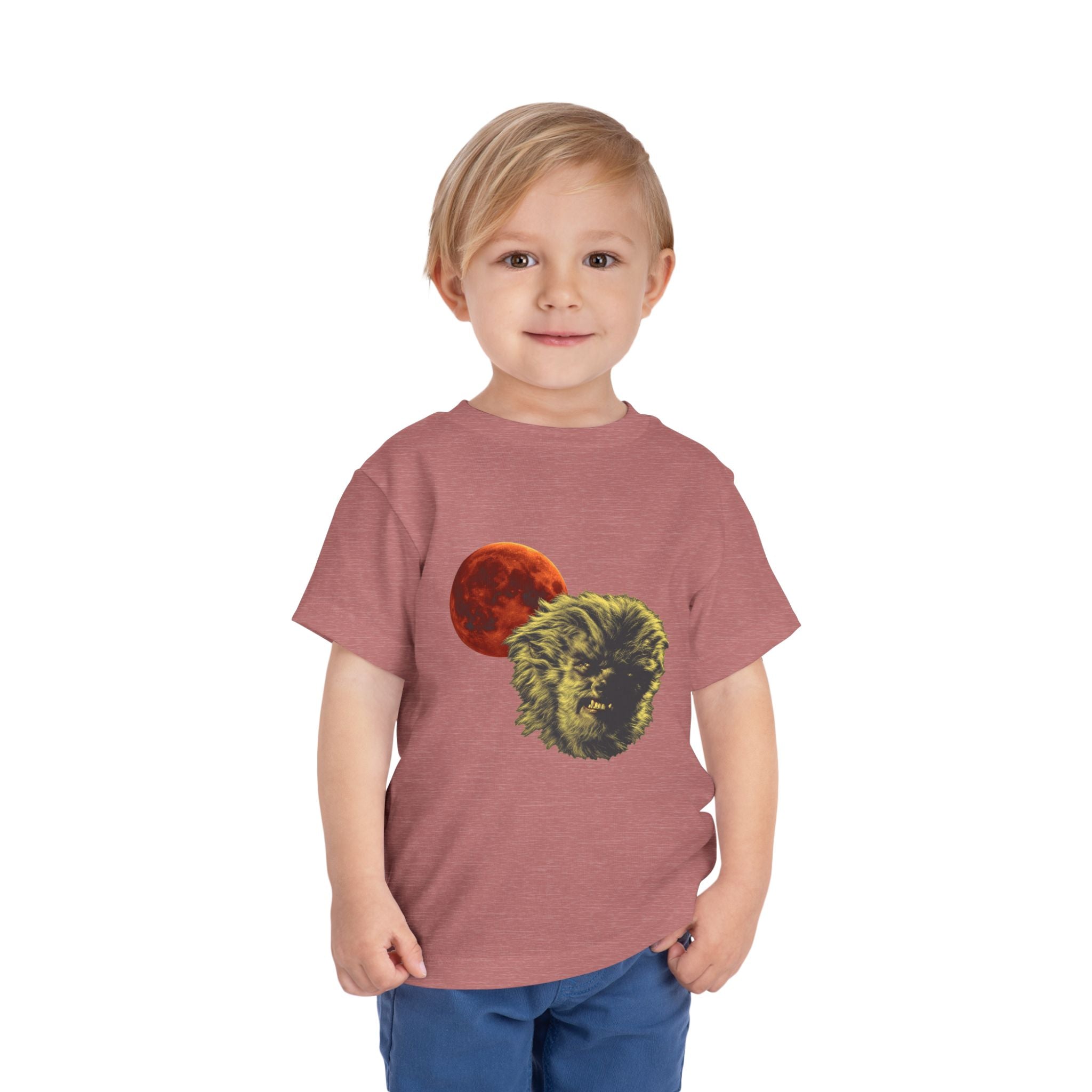 Halloween - Blood Moon and Werewolf - Toddler Short Sleeve Tee