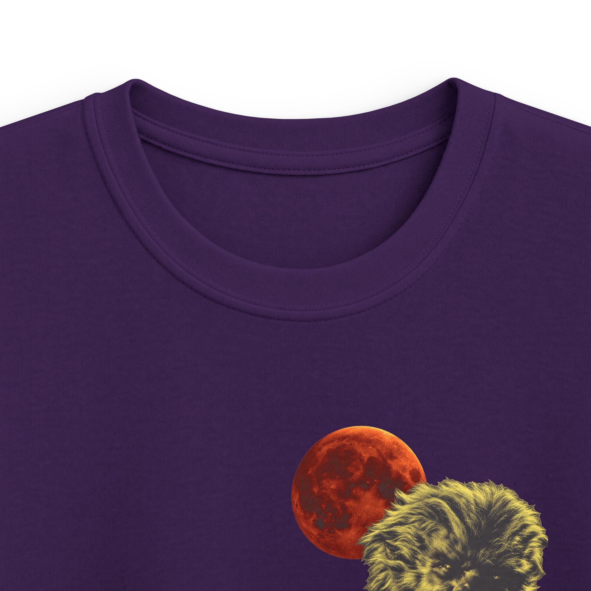 Halloween - Midnight Moon and Werewolf - Kids Softstyle Tee